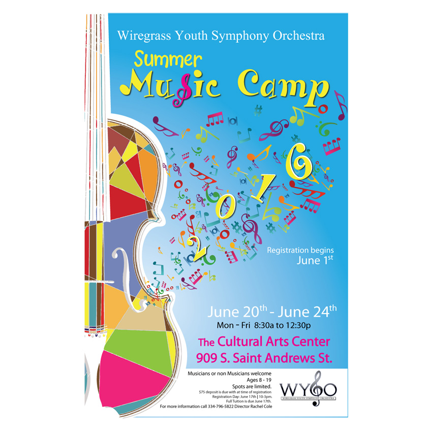 WYSO Music Camp Wall Poster Design