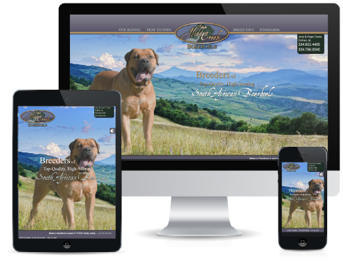 Hidden Creek Boerboels Responsive Website Design